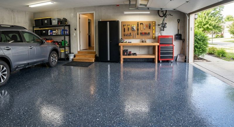 Garage Floor Epoxy Installation in Loudoun County, VA