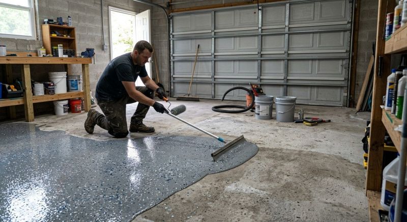 Garage Floor Staining in Greensboro, NC