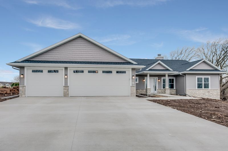 Finished Garage with Driveway