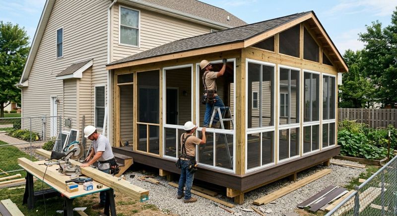 Porch Enclosure Installation in Arvada, CO