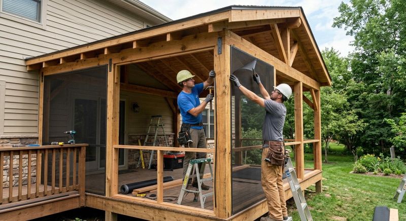 Porch Enclosure Installation in Arvada, CO