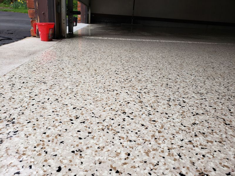 Speckled Garage Floor Painting in Greenville, SC