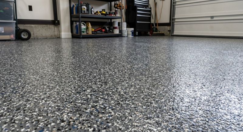 Speckled Garage Floor Painting in Greensboro, NC