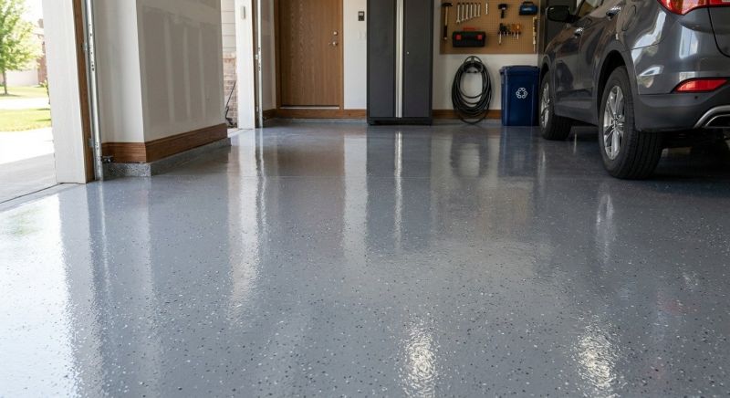 Speckled Garage Floor Painting in Annapolis, MD