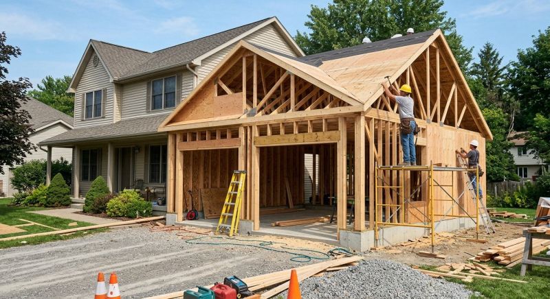 Two Story Garage Construction in Bonita Springs, FL